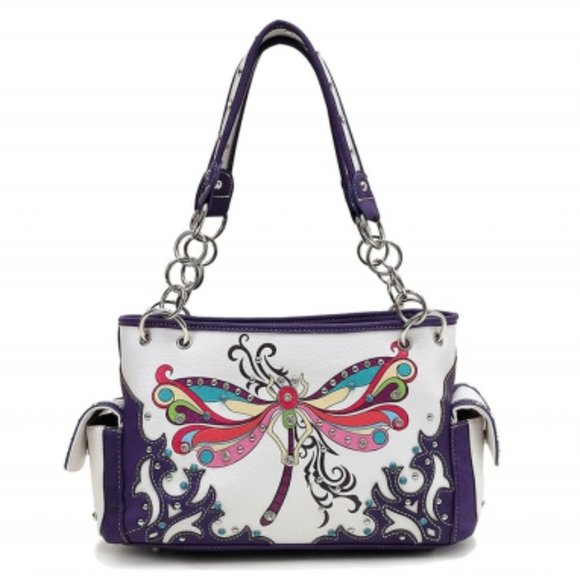 Western Handbags - Western 'Dragonfly' Shoulder Handbag